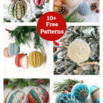 10+ Christmas Bauble Cover Free Crochet Patterns