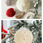 Cozy Cottage Cabled Bauble Free Crochet Pattern and Video Tutorial