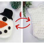 Snowman Market Bag Free Crochet Pattern and Video Tutorial