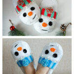 Snowman Slippers Crochet Pattern