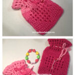 Heart Filet Gift Bag Free Crochet Pattern and Video Tutorial