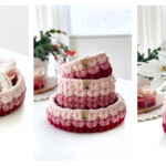 Puffy Heart Basket Free Crochet Pattern and Video Tutorial