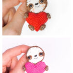 Sloth Brooch Crochet Pattern