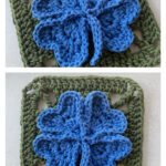 4-leaf Clover Granny Square Crochet Pattern