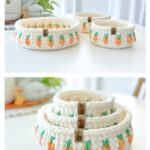 Carrot Basket Free Crochet Pattern and Video Tutorial