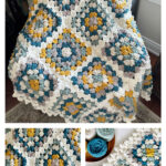 Chunky Granny Square Blanket Free Crochet Pattern