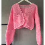 Filet Heart Cardigan Crochet Pattern