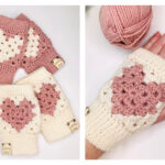 Granny’s Sweetheart Gloves Free Crochet Pattern and Video Tutorial