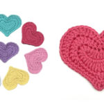 Happy Heart Coaster Free Crochet Pattern and Video Tutorial