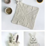 Ninka Napkin with Bunny Free Crochet Pattern