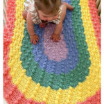 Rainbow Bobble Stitch Crib Blanket Free Crochet Pattern