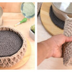 Trivet Set With Basket Free Crochet Pattern