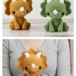 Trixie the Triceratops Amigurumi Free Crochet Pattern