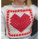 Valentine Granny Square Vest Free Crochet Pattern