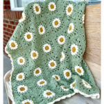 Daisy Granny Square Blanket Free Crochet Pattern and Video Tutorial