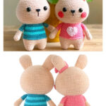 Easter Bunnies Amigurumi Free Crochet Pattern
