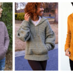 Kangaroo Pouch Pocket Sweater Crochet Patterns