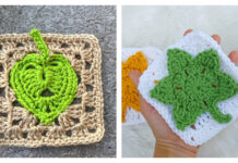 Leaf Granny Square Block Crochet Patterns
