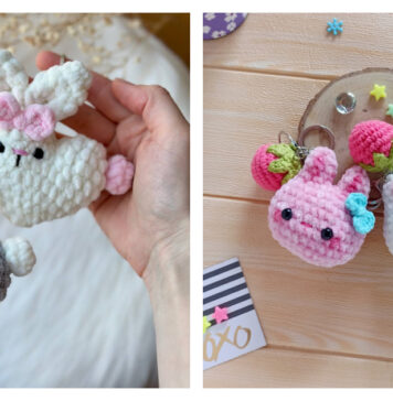 Amigurumi Bunny Keychain Crochet Patterns