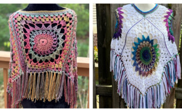 Celestial Sol Poncho Free Crochet Pattern