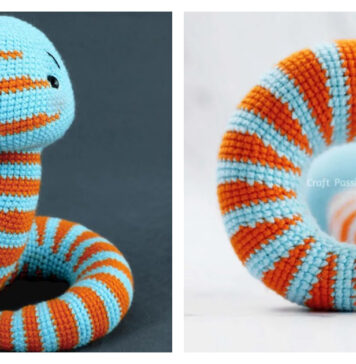 Curvy Striped Snake Amigurumi Free Crochet Pattern