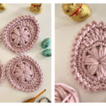 Puff Flower Easter Egg Free Crochet Pattern