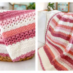 Raspberry Lattice Blanket Free Crochet Pattern