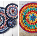 Triptych Mandalas Free Crochet Pattern and Video Tutorial