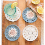 Boho Bloom Coasters Free Crochet Pattern and Video Tutorial