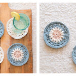 Boho Bloom Coasters Free Crochet Pattern and Video Tutorial