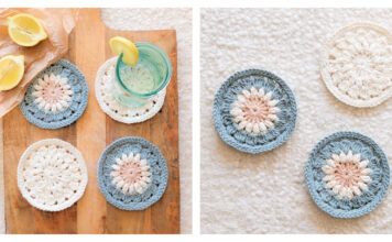 Boho Bloom Coasters Free Crochet Pattern and Video Tutorial
