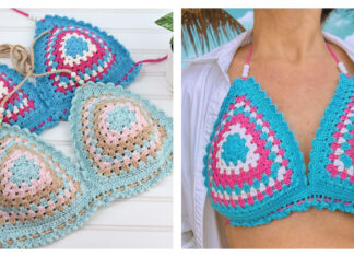 Halter Bikini Top Free Crochet Pattern