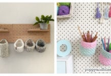 Mini Peg Board Basket Free Crochet Pattern