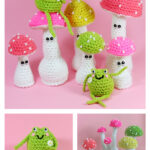 Mushrooms and Frog Crochet Pattern