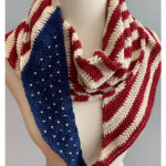 Patriotic Shawlette Free Crochet Pattern
