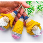 Pencil Gnome Keychain Free Crochet Pattern