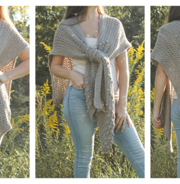 Reverie Ruana Wrap Free Crochet Pattern