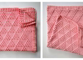 Treble Triangles Baby Blanket Free Crochet Pattern