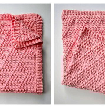 Treble Triangles Baby Blanket Free Crochet Pattern