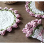 Flower Bouquet Coaster Free Crochet Pattern and Video Tutorial