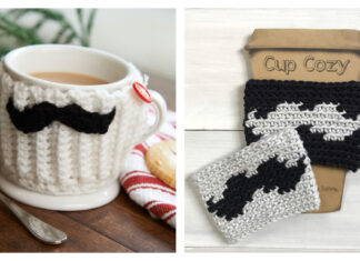 Mustache Mug Hug Free Crochet Patterns