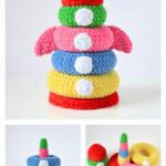 Space shuttle Stacking Toy Free Crochet Pattern