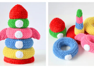 Space shuttle Stacking Toy Free Crochet Pattern