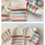 Stripes Baby Sweater Free Crochet Pattern and Video Tutorial
