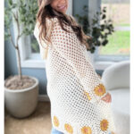Sunny Sunflower Cardigan Free Crochet Pattern