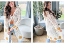 Sunny Sunflower Cardigan Free Crochet Pattern