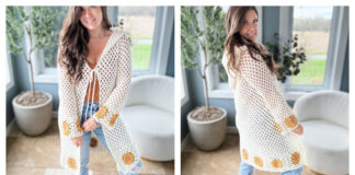 Sunny Sunflower Cardigan Free Crochet Pattern