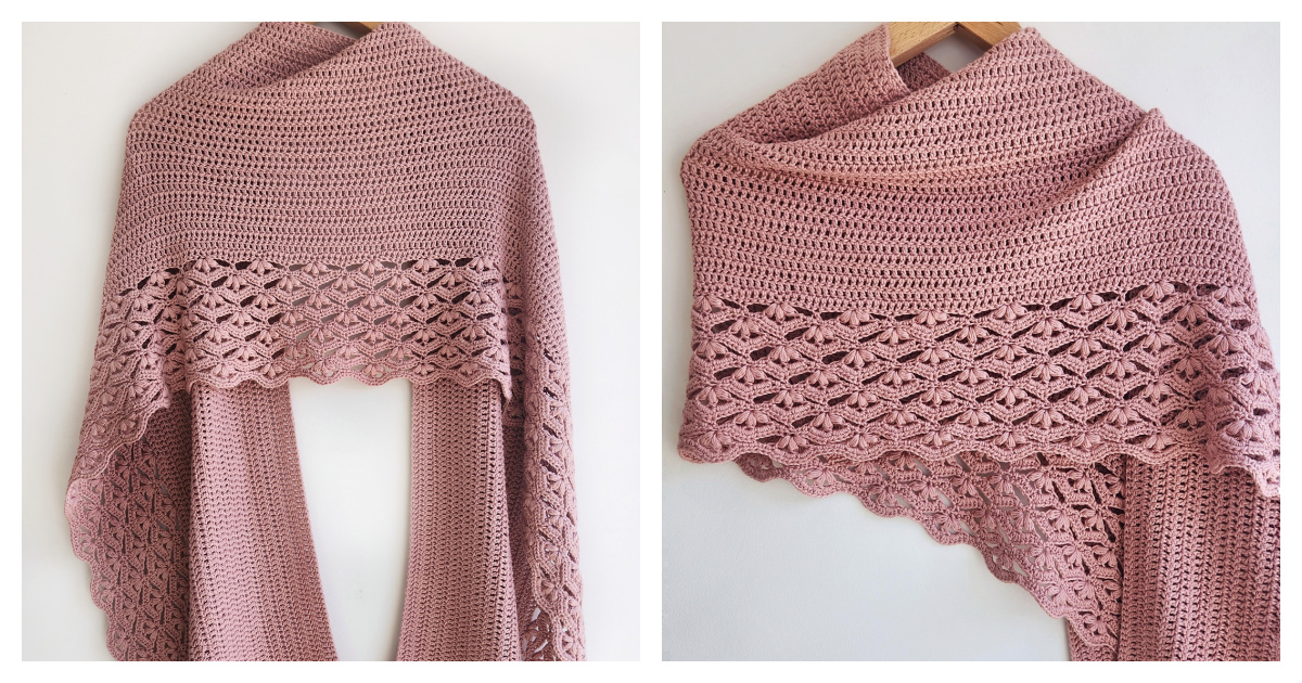 Floral Drift Shawl Free Crochet Pattern
