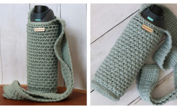 On the Go Water Bottle Holder Free Crochet Pattern and Video Tutorial