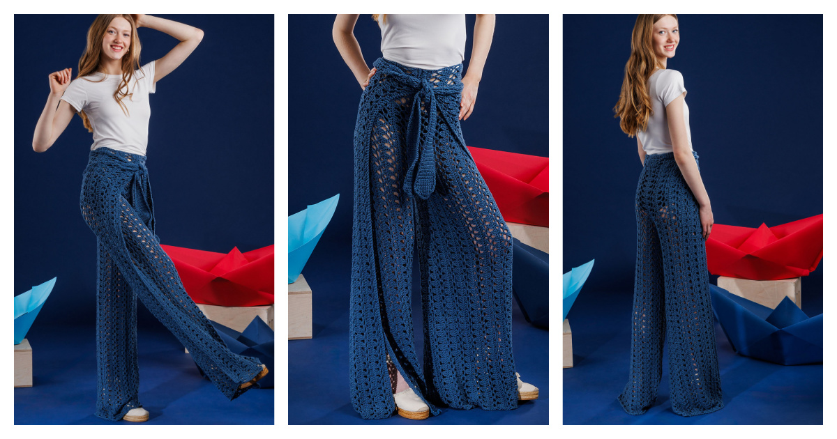 Seabreeze Mesh Wrap Pants Free Crochet Pattern